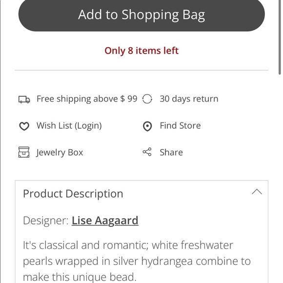 2 Silver & Pearl Trollbead - Picture 3 of 4